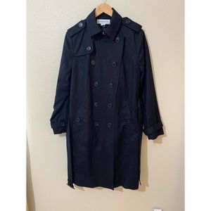 Liz claiborne trench jacket size large Black color made in Vietnam